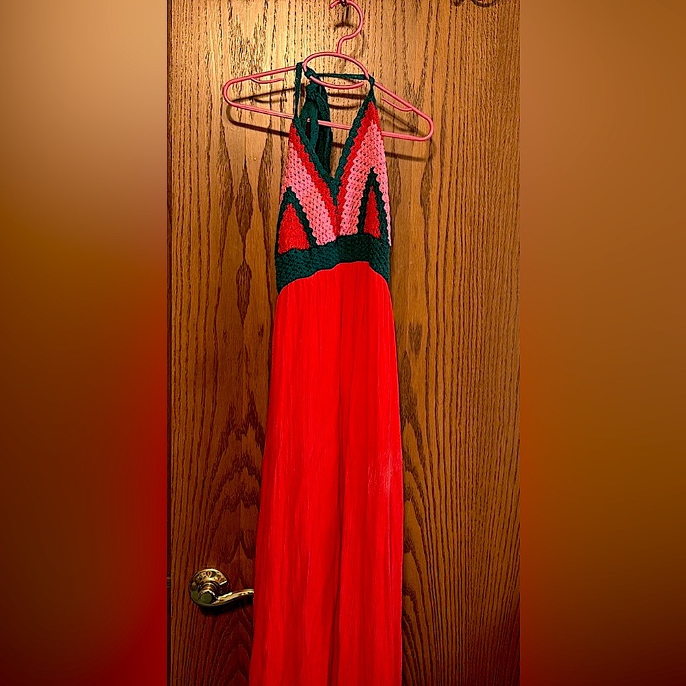 Gianni Bini Maxi Dress with Crochet Top